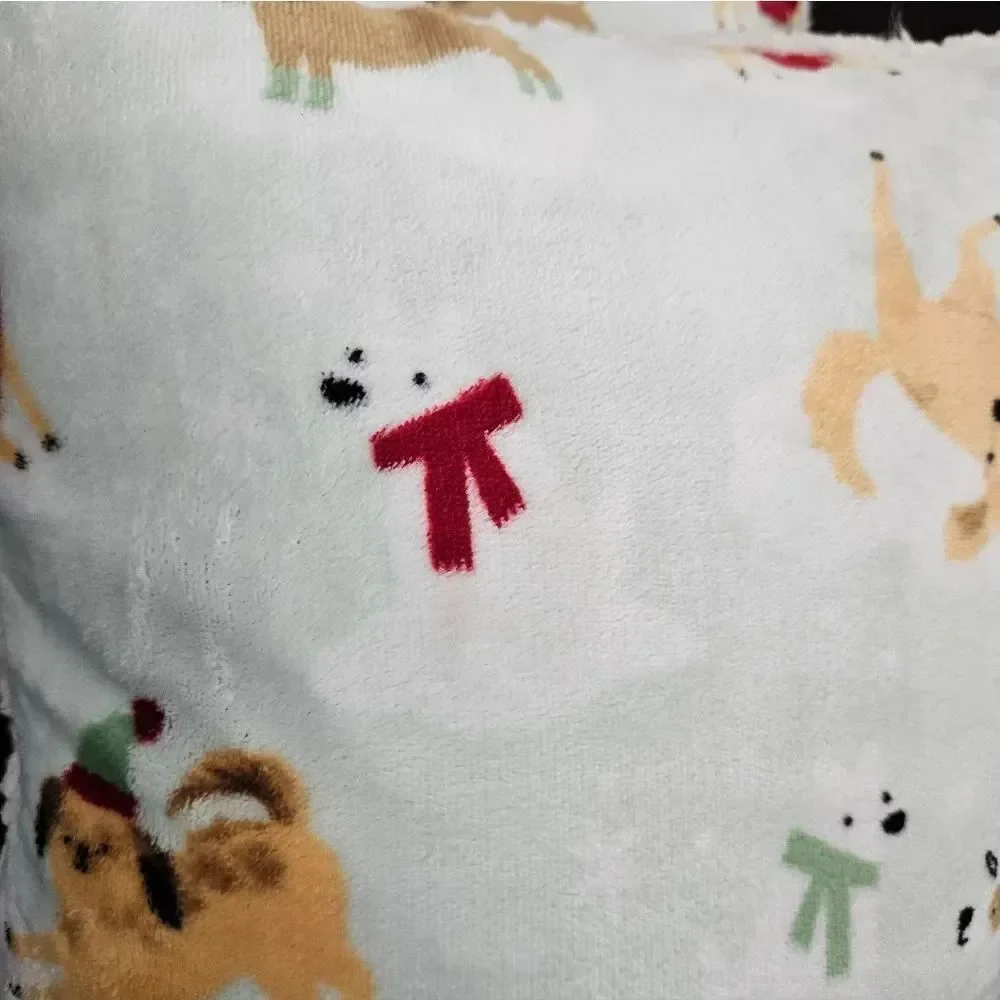 Cuddl Duds Winter Dog Print Throw Pillows Set Of 2